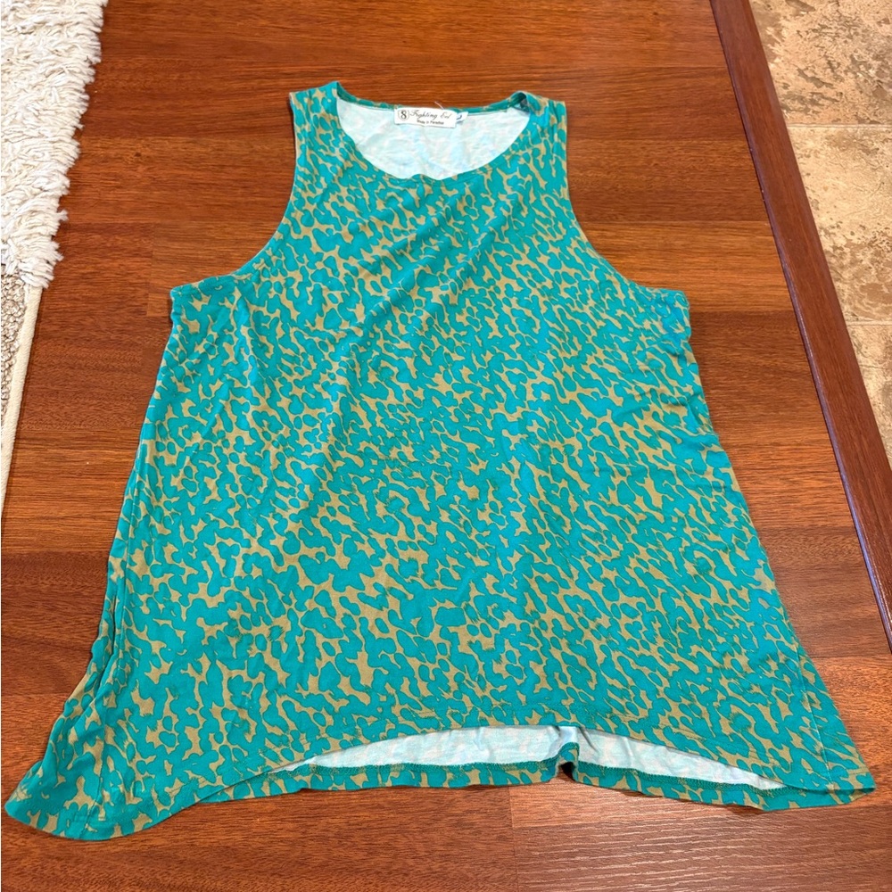 Fighting Eel Teal and Gold Tank Top